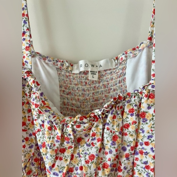 ROW A Floral Sundress - Size Large - Picture 3 of 6